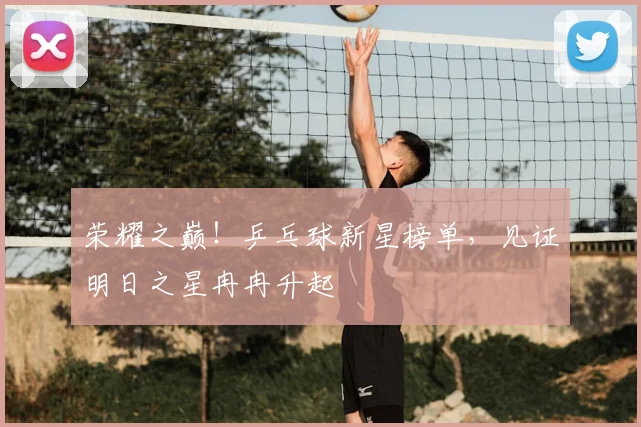 荣耀之巅！乒乓球新星榜单，见证明日之星冉冉升起